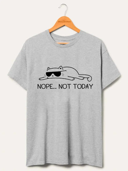 🍟Vintage Nope.. Not Today Lazy Cat Oversize Graphic Tee