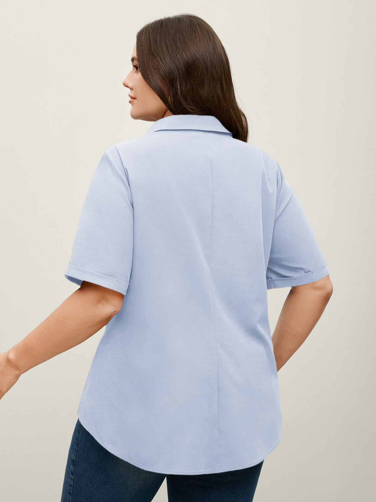 🍟Knotted Front Asymmetrical Hem Blouse