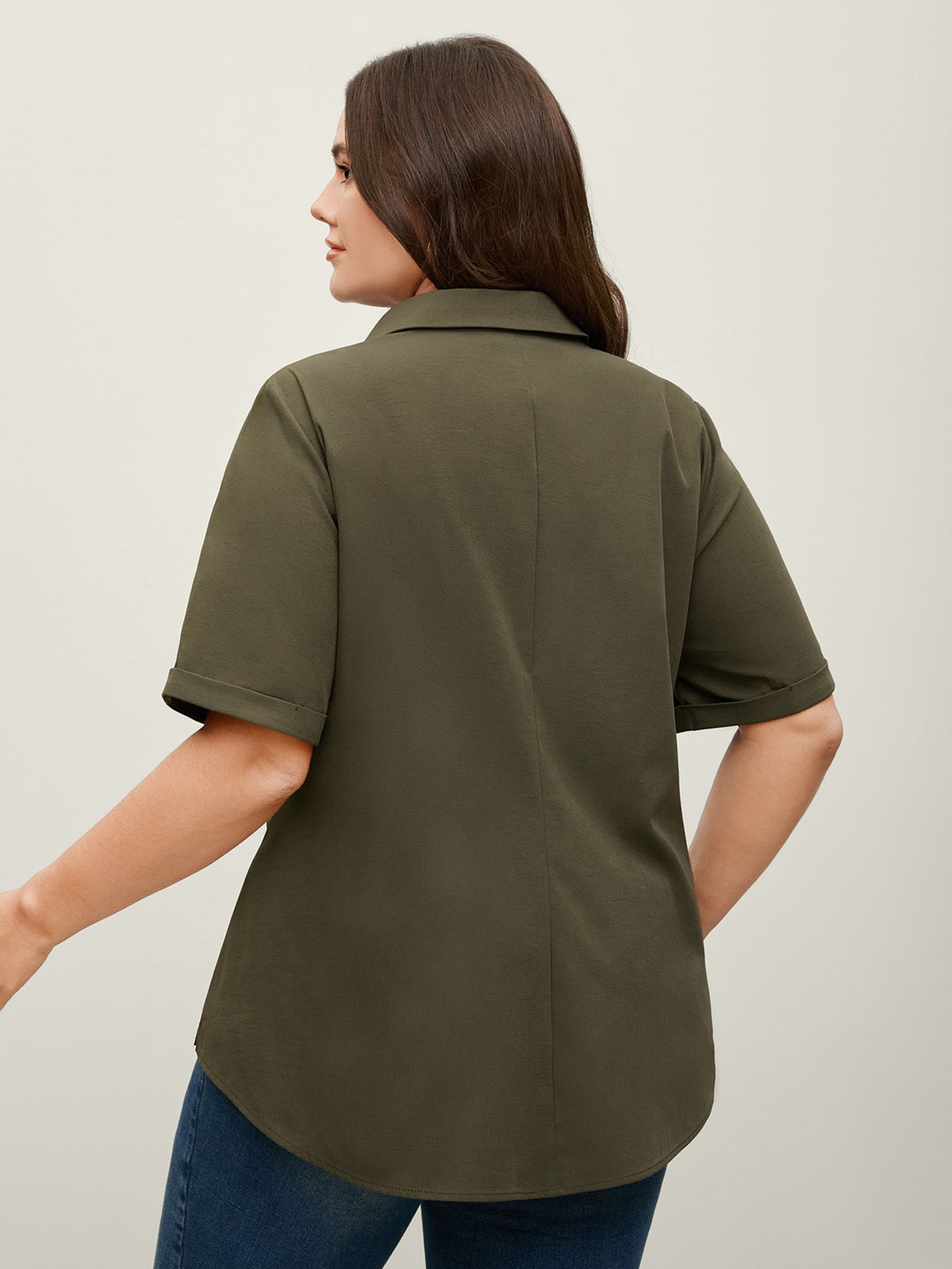 🍟Knotted Front Asymmetrical Hem Blouse