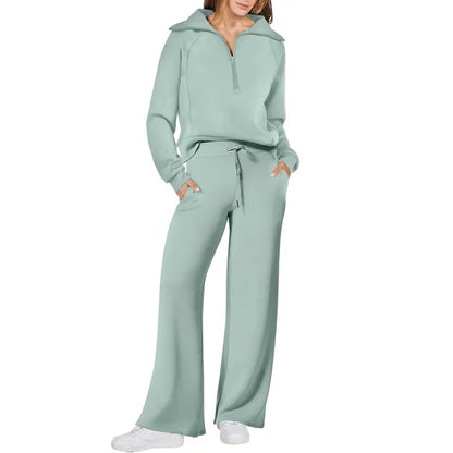 Women 2-Piece Sweatsuit Set Oversized Rayon Blend