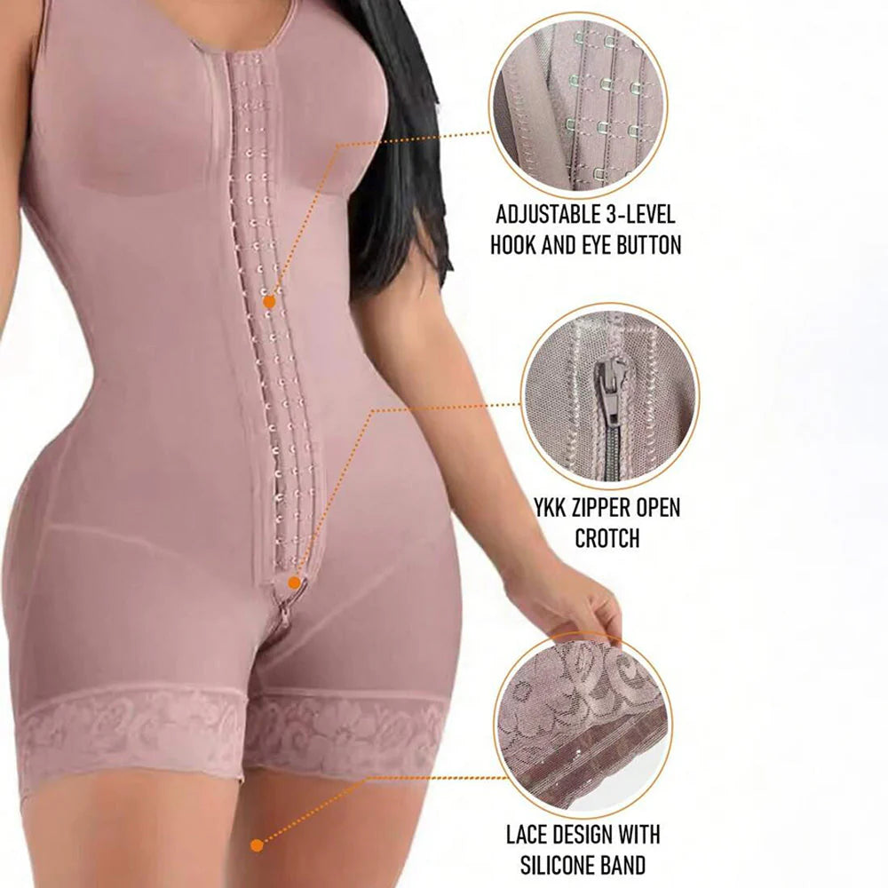 ✨HOT SALE 49% OFF✨50K+ SOLD:Colombianas Shapewear for Women Tummy Control Full Shapewear Butt Lifter with Zipper Crotch