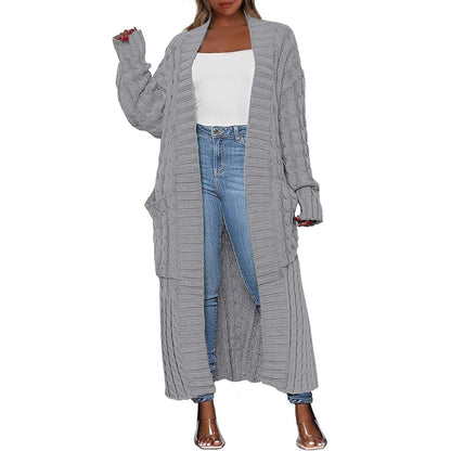 Women's Long Knit Cardigan – Hooded & Classic Open-Front Styles