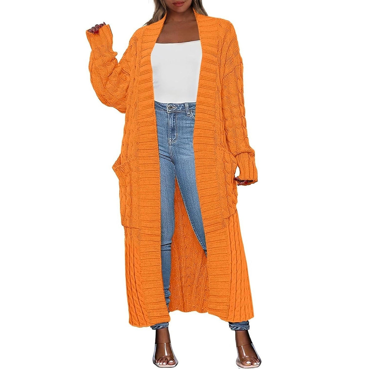 Women's Long Knit Cardigan – Hooded & Classic Open-Front Styles