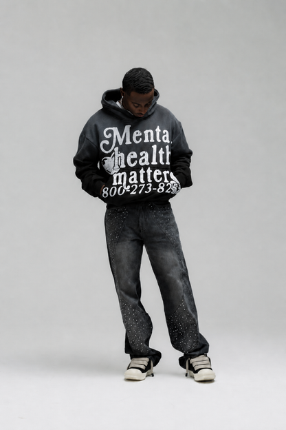 😀Mental Health Matters Hoodie - Black