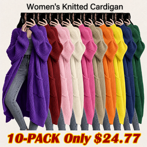 Women's Long Knit Cardigan – Hooded & Classic Open-Front Styles