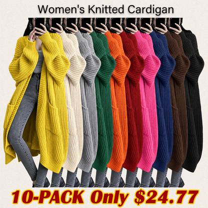 Women's Long Knit Cardigan – Hooded & Classic Open-Front Styles