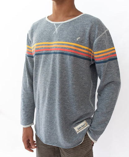 👻Long Island Rag Top | Navy Marle Stripe