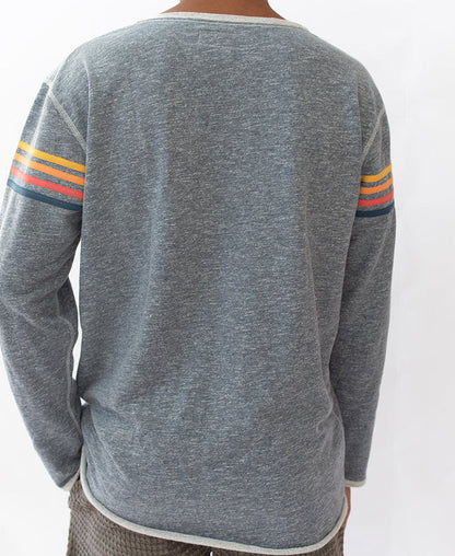 👻Long Island Rag Top | Navy Marle Stripe