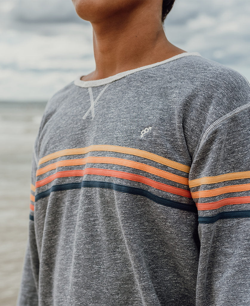 👻Long Island Rag Top | Navy Marle Stripe