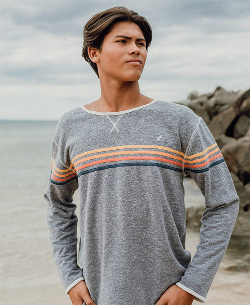 👻Long Island Rag Top | Navy Marle Stripe