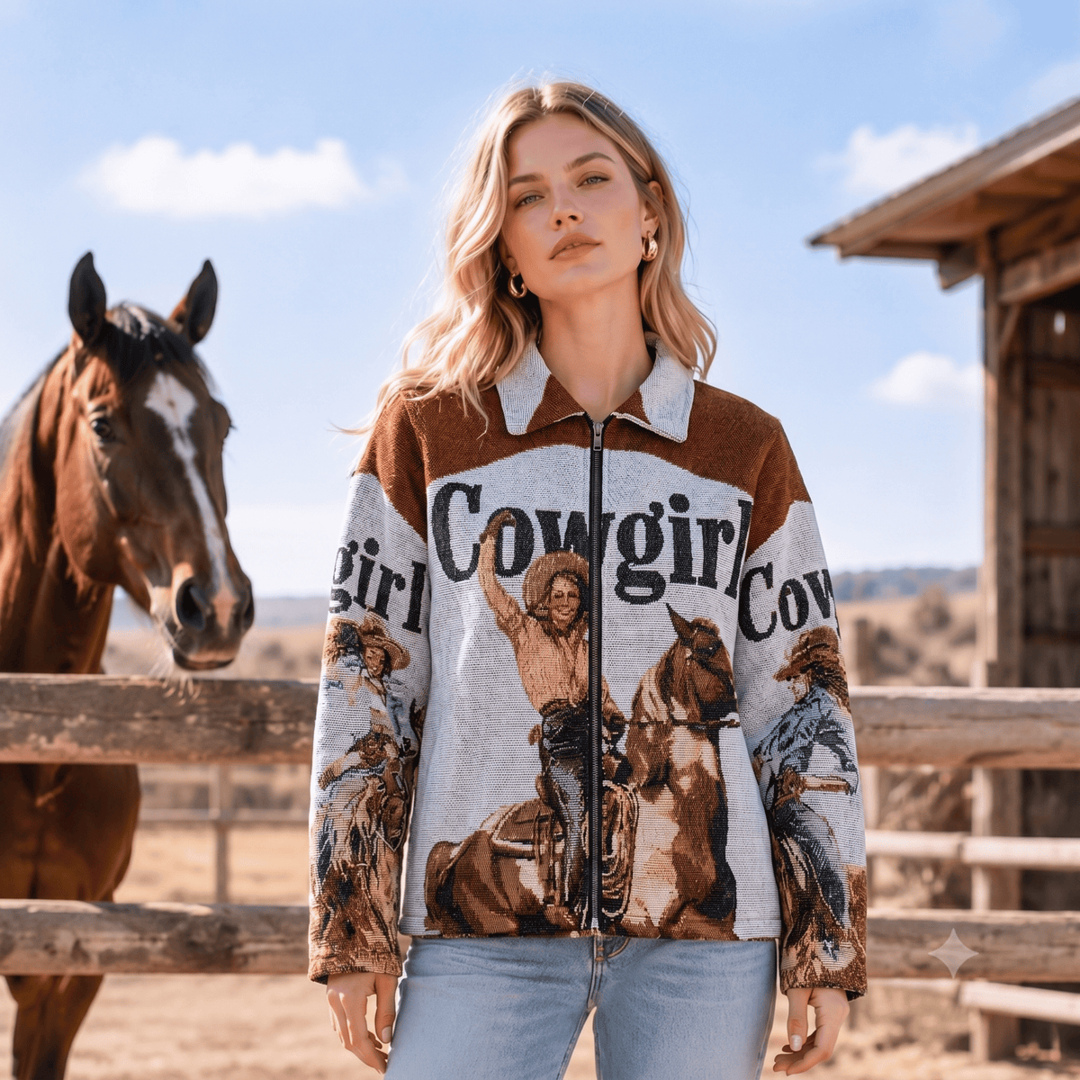 👻COWGIRL TAPESTRY JACKET