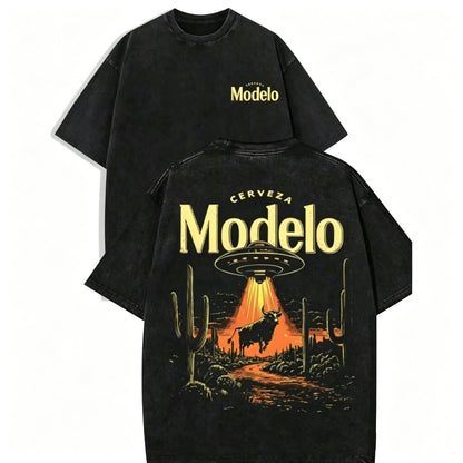 👻Retro Modelo Beer UFO Bull Abduction T-Shirt/Sweatshirt/Hoodie