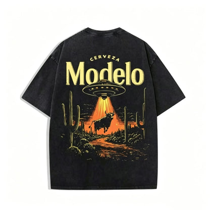 👻Retro Modelo Beer UFO Bull Abduction T-Shirt/Sweatshirt/Hoodie