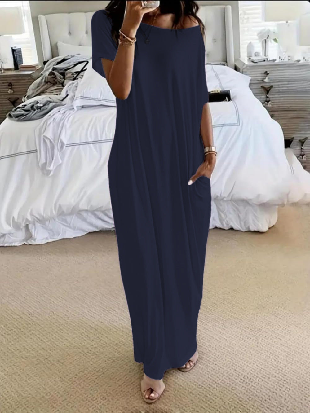 👻Oversized Asymmetric Off-Shoulder Casual Dress