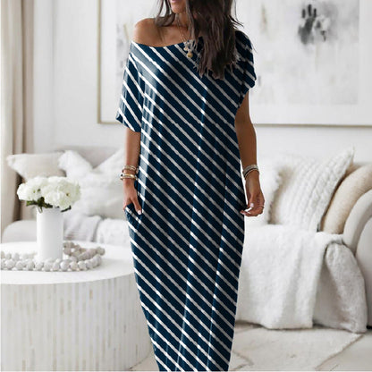 👻Oversized Asymmetric Off-Shoulder Casual Dress