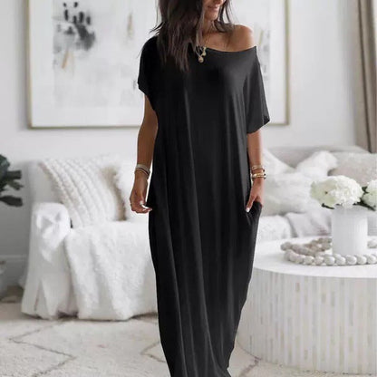 👻Oversized Asymmetric Off-Shoulder Casual Dress