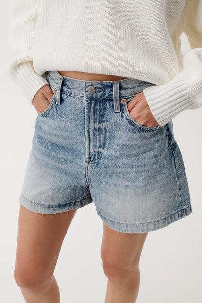 👻Saige High Rise A-Line Short - French Riviera