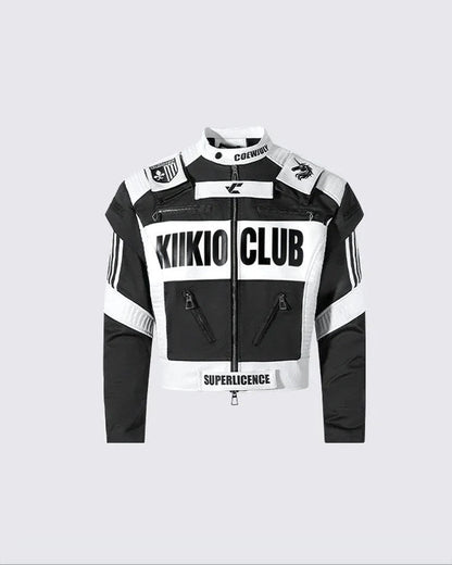 👻KIIKIO Racing Style Graphic Oversized Jacket
