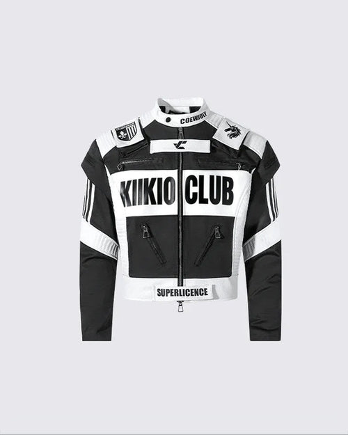 👻KIIKIO Racing Style Graphic Oversized Jacket