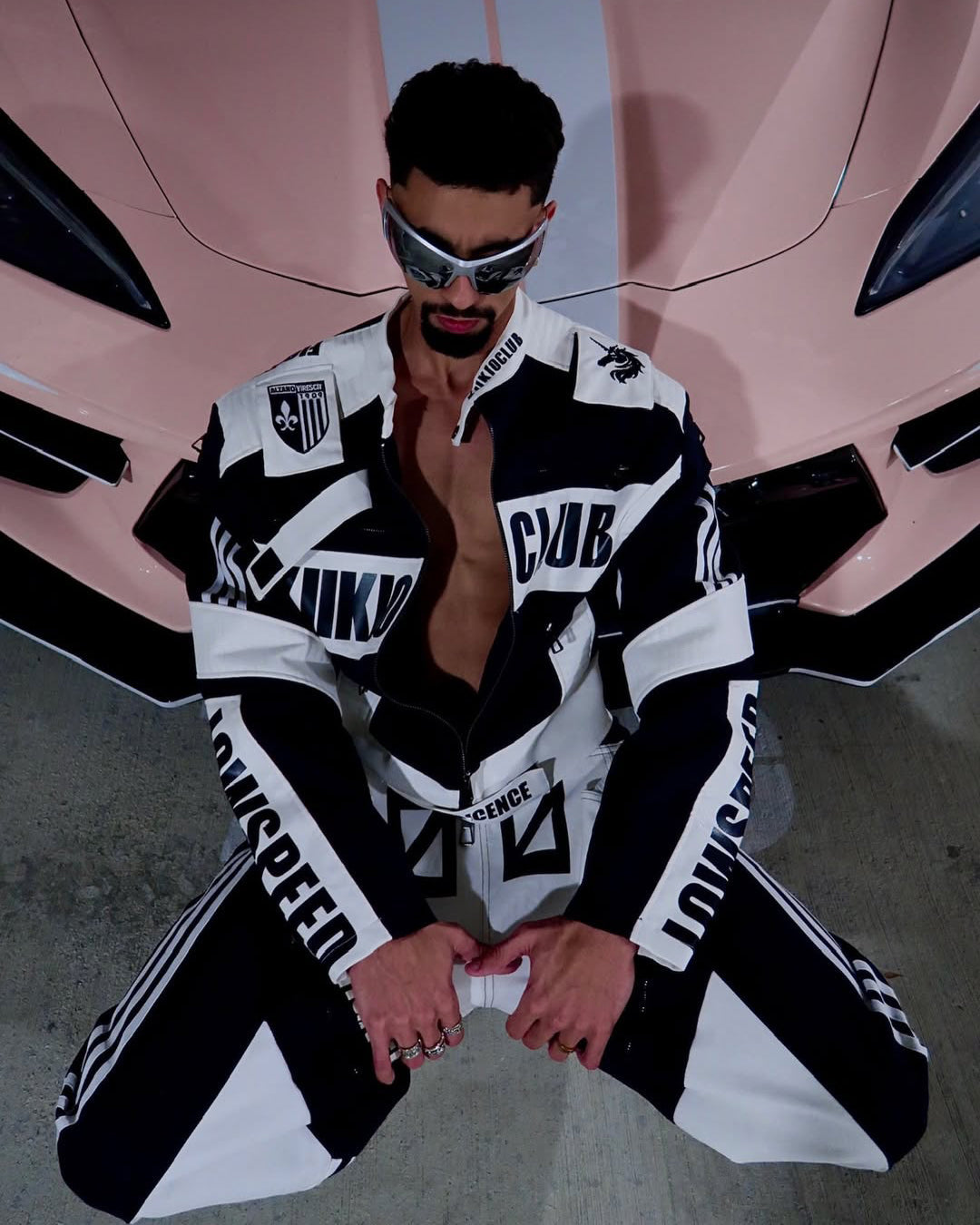 👻KIIKIO Racing Style Graphic Oversized Jacket