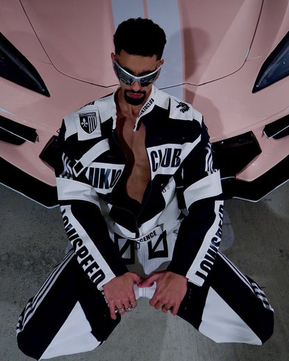 👻KIIKIO Racing Style Graphic Oversized Jacket