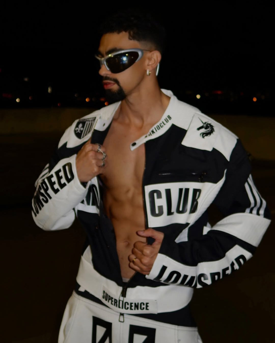 👻KIIKIO Racing Style Graphic Oversized Jacket