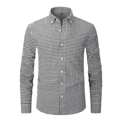 👻Men's Plaid Long Sleeve Button Shirt 3PCS