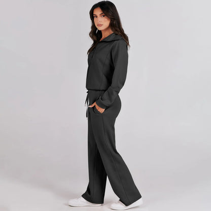 Women 2-Piece Sweatsuit Set Oversized Rayon Blend