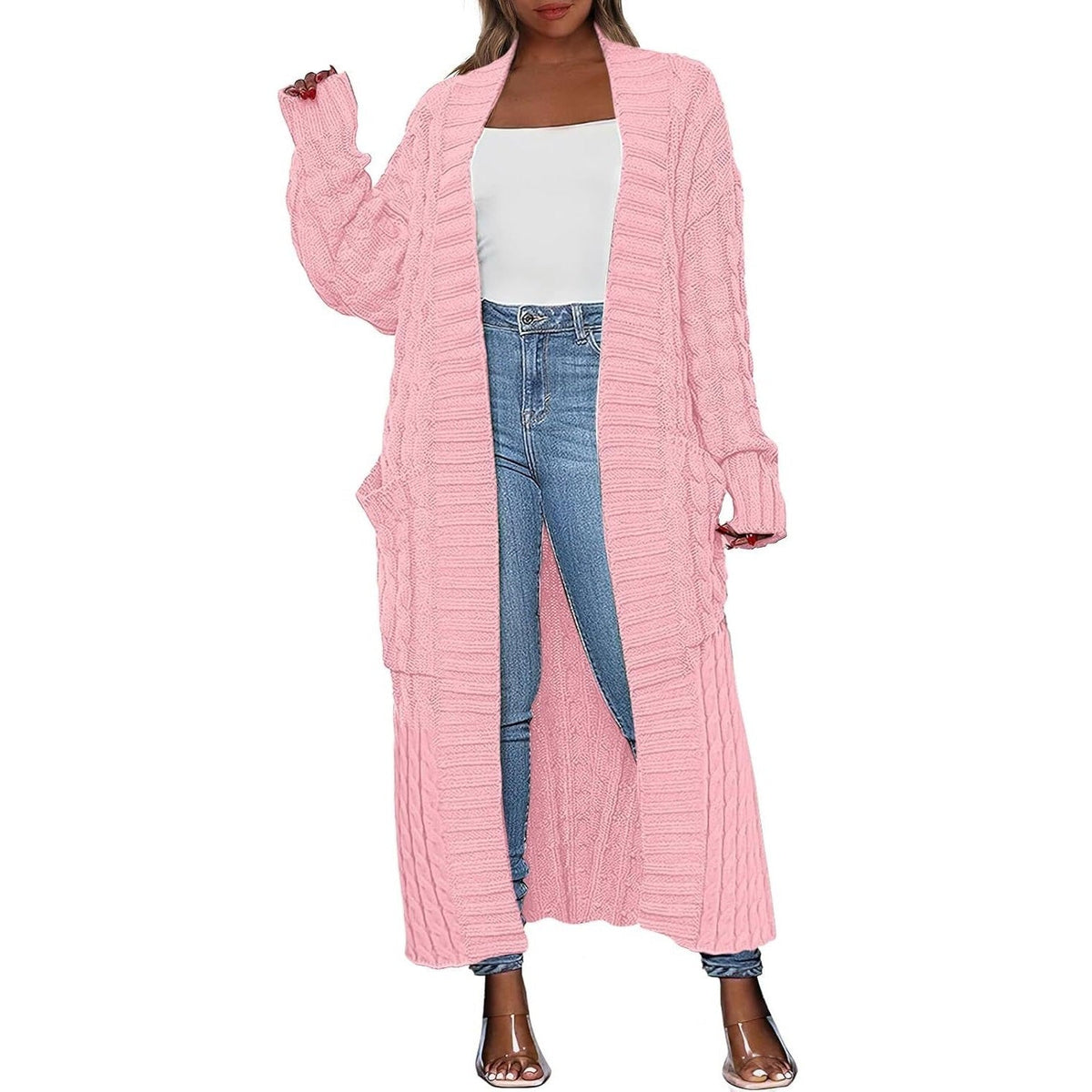 Women's Long Knit Cardigan – Hooded & Classic Open-Front Styles