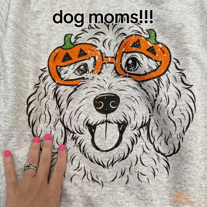 🍟Custom Pet Breed Halloween Sweatshirt Personalized Pumpkin Glasses Crewneck for Pet Lovers