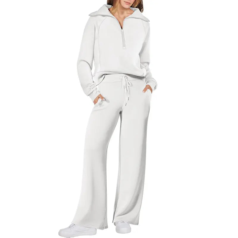 Women 2-Piece Sweatsuit Set Oversized Rayon Blend