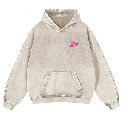 👻Cute Bug Print Washed Hoodie for Men