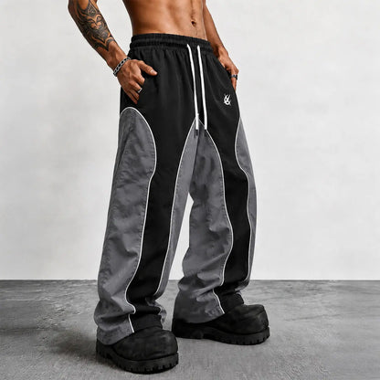 👻Men's Reflective Strip Wide Leg Casual Pants
