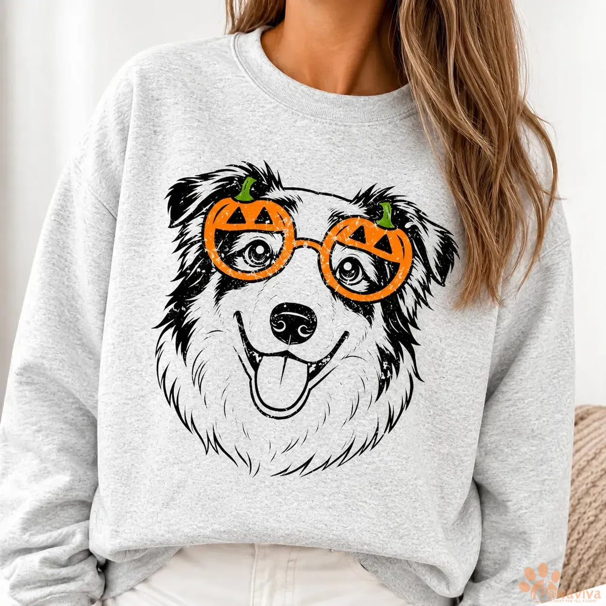 🍟Custom Pet Breed Halloween Sweatshirt Personalized Pumpkin Glasses Crewneck for Pet Lovers