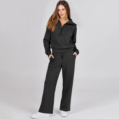 Women 2-Piece Sweatsuit Set Oversized Rayon Blend