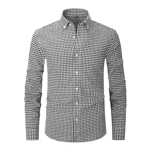 👻Men's Plaid Long Sleeve Button Shirt 3PCS
