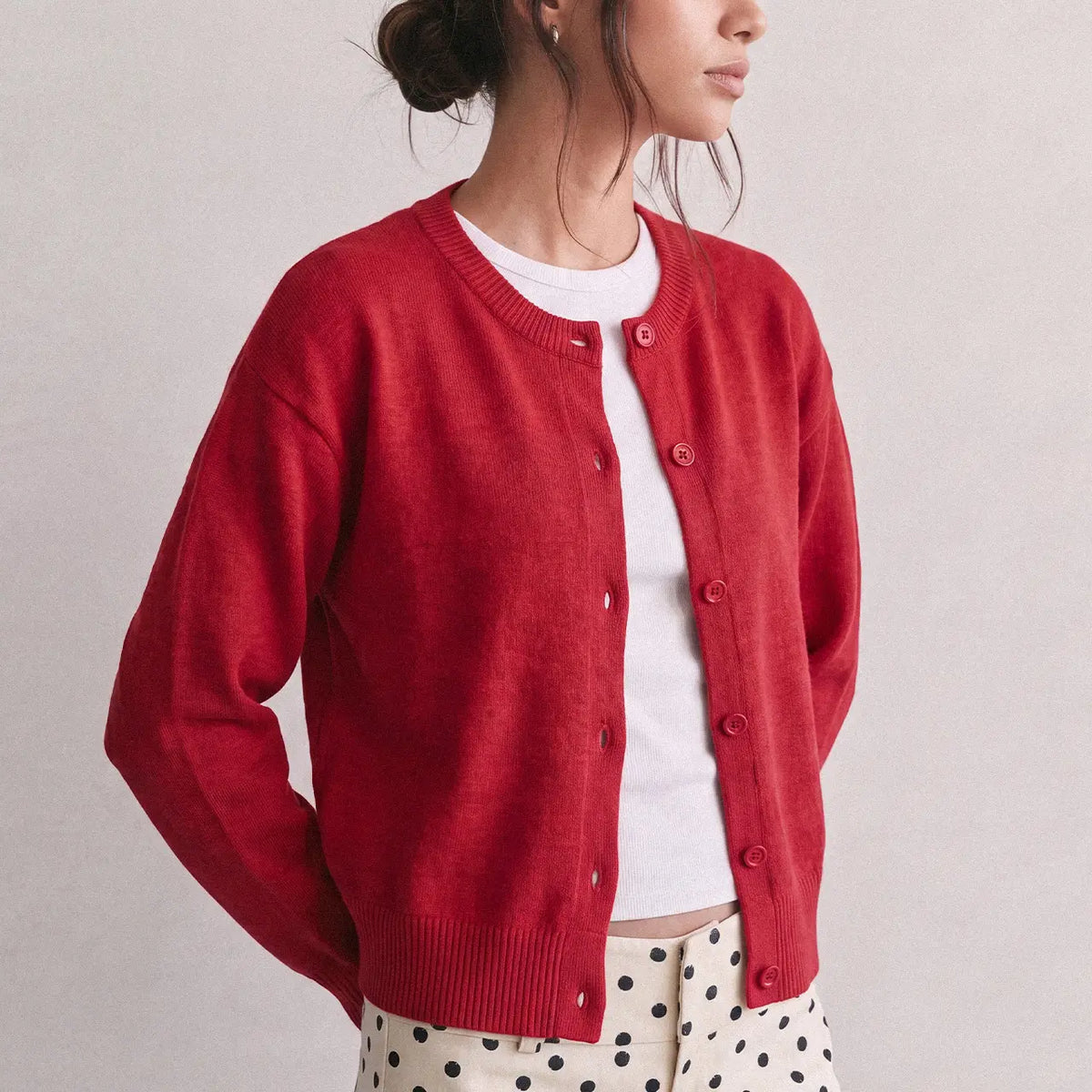 Women's Cropped Knit Cardigan