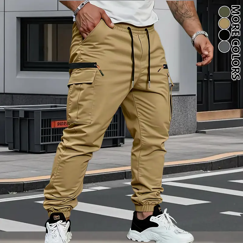 😀Men's Stretch Terry Cargo Pants – Casual Retro Fit | All-Season Daily Wear