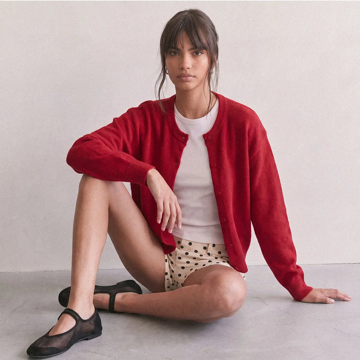 Women's Cropped Knit Cardigan