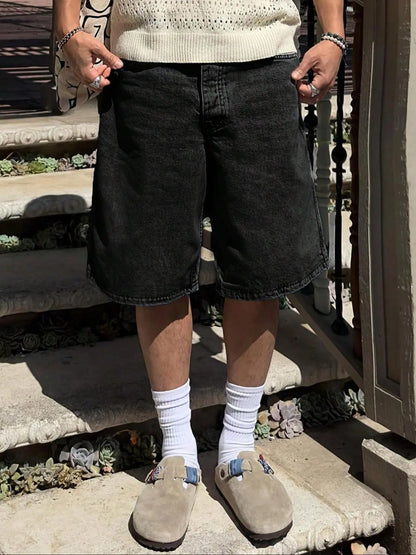 Men's Denim Shorts Regular Fit Casual Summer