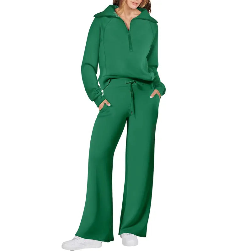 Women 2-Piece Sweatsuit Set Oversized Rayon Blend