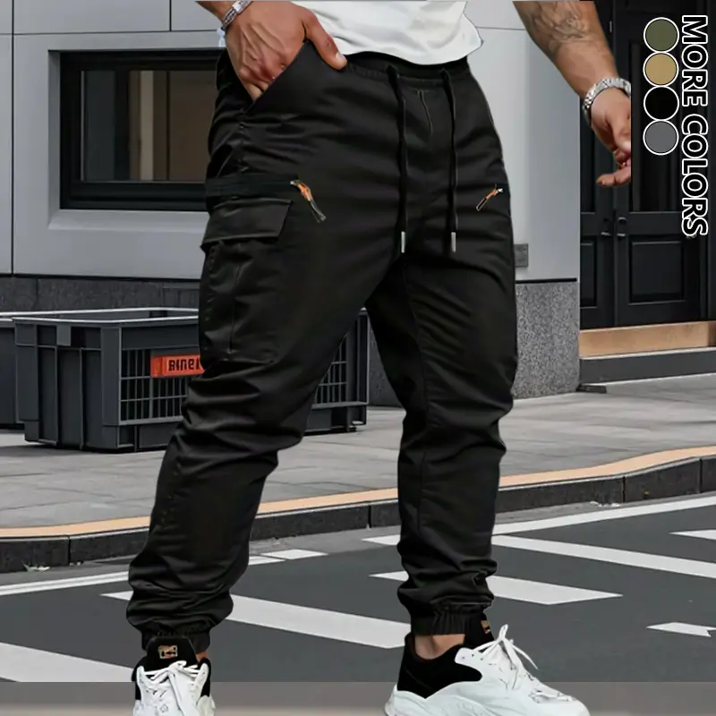 😀Men's Stretch Terry Cargo Pants – Casual Retro Fit | All-Season Daily Wear
