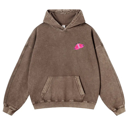 👻Cute Bug Print Washed Hoodie for Men
