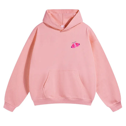 👻Cute Bug Print Washed Hoodie for Men